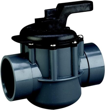 Pentair 263029 Grey/Black Diverter Valve 2-Way 2-Inch (2-1/2-Inch Slip Outside), PVC, Grey/Black