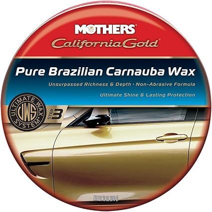 Mothers 05550 California Gold Pure Brazilian Carnauba Wax Paste (Ultimate Wax System, Step 3) - 12 oz.